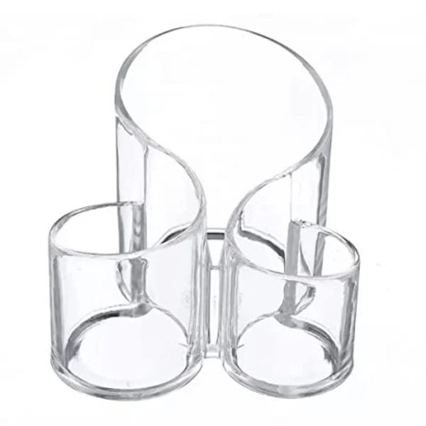 Transparent Acrylic Cosmetic Organizer - Makeup Brush, Lipstick, and Beauty Storage Holder