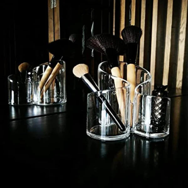 Transparent Acrylic Cosmetic Organizer - Makeup Brush, Lipstick, and Beauty Storage Holder