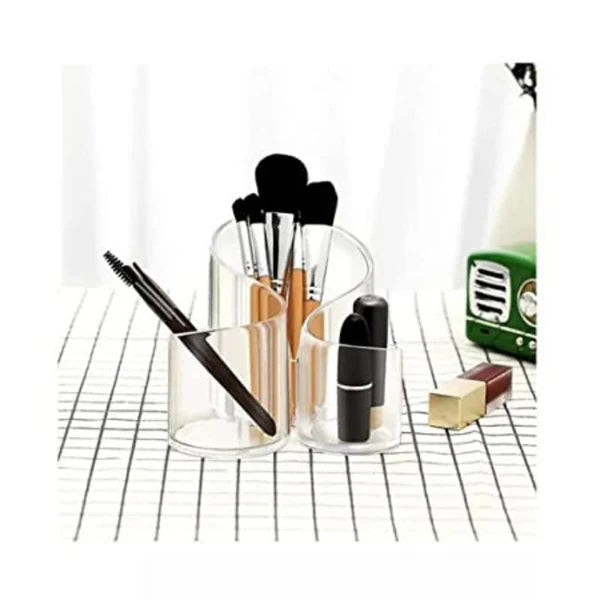 Transparent Acrylic Cosmetic Organizer - Makeup Brush, Lipstick, and Beauty Storage Holder