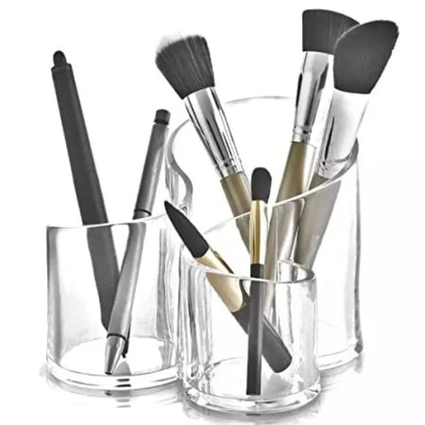 Transparent Acrylic Cosmetic Organizer - Makeup Brush, Lipstick, and Beauty Storage Holder