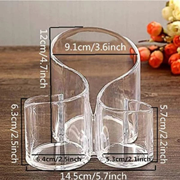 Transparent Acrylic Cosmetic Organizer - Makeup Brush, Lipstick, and Beauty Storage Holder